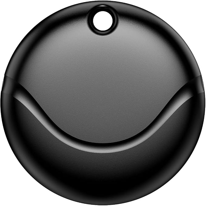 Air Tracker Tags-1 Pack Black, Bluetooth Tracker Works with Apple Find My (iOS Only), Smart Tag with Lanyard, Item Finder for Luggage, Key, Suitcases, Replaceable Battery, IP67 Waterproof Tracking Tag by Hoxe