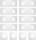 12 Pack Shower Caddy Adhesive Replacement, Waterproof Shower Shelf Adhesive Strips, Strong Adhesive Flat Hooks for Bathroom Storage Shelves and Kitchen Racks No Drilling, Clear by Lsnisni