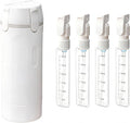 4 in 1 Travel Dispenser Bottle, Refillable Leak Proof Travel Size Bottles for Toiletries, Shampoo, Body Wash, Lotion, Conditioner (White, 16.5cmx5.5cm, 30ml x 4, Plastic) by DAOLUAN