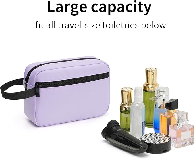 Travel Toiletry Bag for Men & Women, Hanging Cosmetic Organizer | Water-Resistant Fabric, Sturdy Handle, Lightweight Dopp Kit – Bathroom Toiletries, Makeup, Shaving, Grooming & Accessories - Image 4