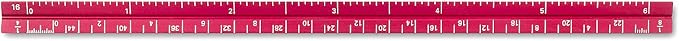 Alumicolor 3610-4 Aluminum Combination Pocket Scale, 6IN, Red - Image 3