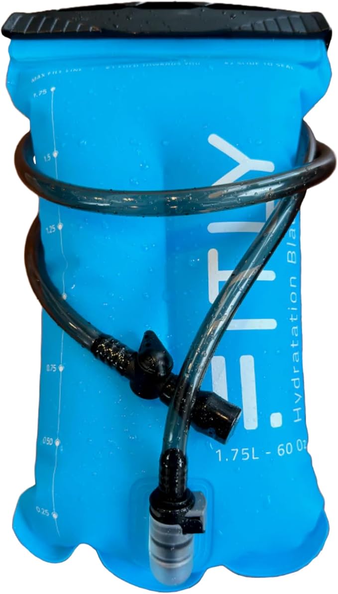 FITLY Soft Flask - Shrink As You Drink Soft Water Bottle for Hydration Pack - Folding Water Bottle Ideal for Running, Hiking, Cycling, Climbing & Rigorous Activity by FITLY