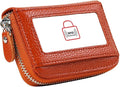Women's RFID Blocking 12 Slots Credit Card Holder Leather Accordion Wallet by Cynure