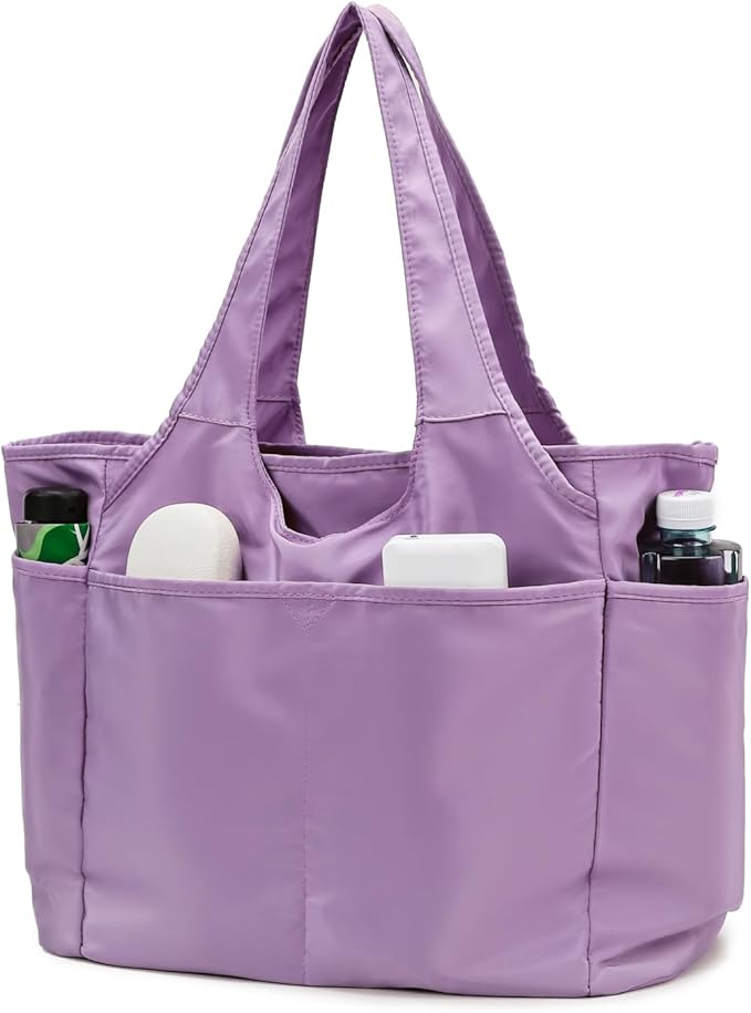SOYMWIN Tote Bag for Women,Large Tote Bag with Compartments and Multiple Pockets,Quilted Shoulder Bag for Travel Work Sports | Large by SOYMWIN