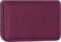 RFID Blocking Wallet - Minimalist Leather Business Credit Card Holder (PW-Wine Red) by AI-DEE