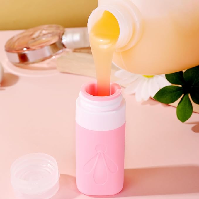 INSFIT Travel Bottles for Toiletries, TSA Approved 2oz Travel Size Toiletries, BPA Free Leak Proof Squeezable Silicone Tubes Travel Essentials for Shampoo Conditioner Lotion Soap - Image 3