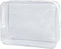 Waterproof PVC Makeup Bag - Leakproof Cosmetic Organizer for Travel Toiletry Storage 9.84×7.09×2.36 Inch for Women & Men (Clear) by TotePrint