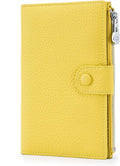 Genuine Leather RFID Blocking Passport Holder Wallet, Multi-Functional Travel Document Organizer with SIM Card Slots (Yellow) by Unknown