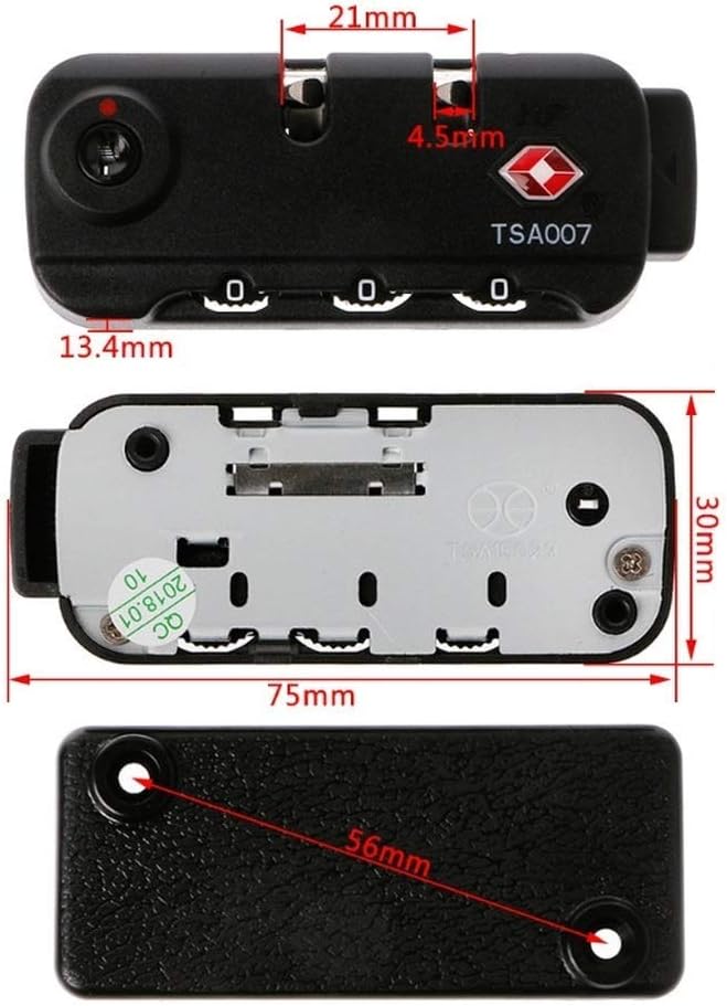 5Pcs Original American TSA007 Password Lock Zipper Suitcase Bag Fixed Customs Lock Luggage Cases Trunk - Image 8
