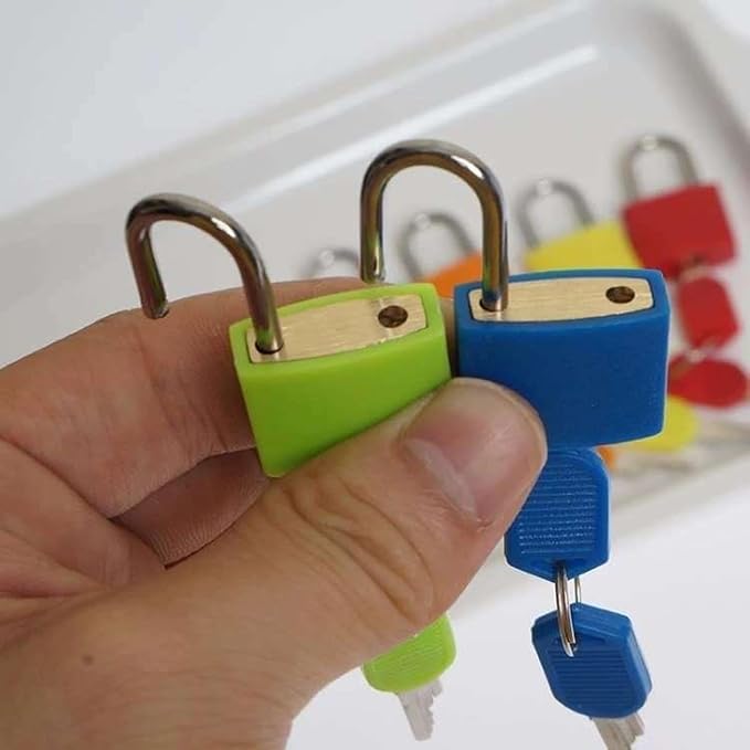 2 Pack TSA Approved Luggage Locks - Suitcase Padlocks with Keys, Travel Baggage Locks for School Gym Lockers, Laptop Bags & Outdoor Gear (Dark Blue + Green) - Image 5