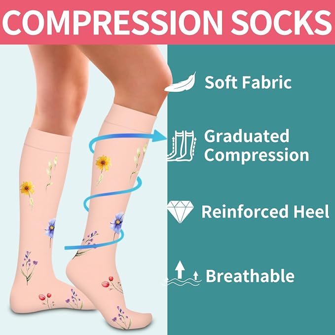 COOLOVER Copper Compression Socks for Women and Men(6 Pairs)-Best Support for Running, Athletic, Travel - Image 5