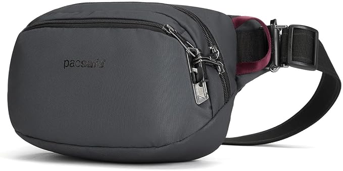 Pacsafe Vibe 100 4 Liter Anti Theft Fanny Pack-Fits 7 inch Tablet Waist, Slate - Image 2