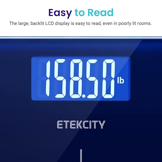 Etekcity Scale for Body Weight, Bathroom Digital Electric Scale for People, Measures Weight up to 400 lbs, Blue (Pack of 5) - Image 3