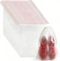 PLULON 26 Pcs Clear Shoe Bags Waterproof Drawstring Bag for Travel | 15.7" x 11.8" Transparent Storage Plastic Bag Shoes Organizer for Packing Dustproof Beach Vacation Cruise Travel Essentials by PLULON