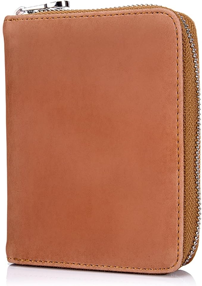 RFID Blocking 24 Slot Credit Card Holder Wallet Real Leather Multi Card Organizer Wallet with Zipper by boshiho