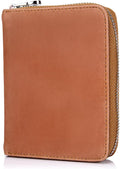 RFID Blocking 24 Slot Credit Card Holder Wallet Real Leather Multi Card Organizer Wallet with Zipper by boshiho
