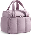 BAGSMART Puffy Travel Toiletry Bag, Roomy Makeup Bag with Multi-Pockets for Full-Sized Toiletries & Accessories, Purple by BAGSMART