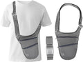 Crossbody Bag for Men Women Anti-Theft Money Belt for Travel Hidden Slim Passport Holder Mini Sling Bag Chest Belt Under Clothes to Protect Cash, Credit Cards, Phone by yuuzue