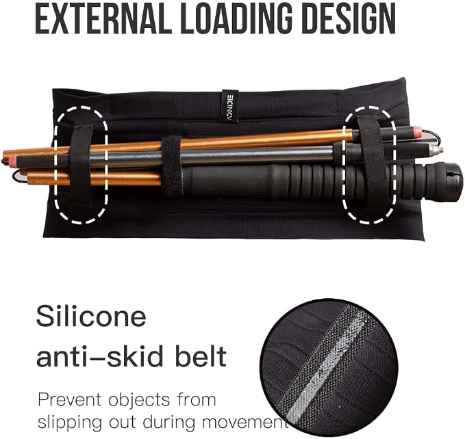 AONIJIE Running Belt with 250ml Soft Flask for Women and Men Lightweight & Non-slip Black Fanny Pack Fits All Size Phones Passport and More (Black with 250ml Soft Flask, XL) - Image 4