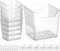 Wall Mount Organizer, 8 Hooks and 6 Pack Cabinet Door Storage Bins, Space-Saving Adhesive Bathroom Wall Organizer, Clear Wall Storage for Office, Cabinet, Pantry, Kitchen, Makeup by LiveNaturallyLiveLosape