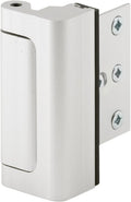 Prime-Line U 10827 Door Reinforcement Lock – Add Extra, High Security to your Home and Prevent Unauthorized Entry – 3 In. Stop, Aluminum Construction, Satin Nickel (Single Pack) | 3 In. Stop, Solid Brass, Satin Nickel, High Security by Prime-Line