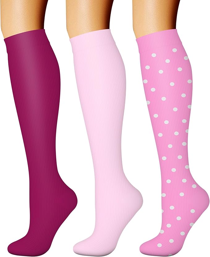 CHARMKING Compression Socks for Women & Men Circulation (3 Pairs) 15-20 mmHg is Best Support for Athletic Running Cycling by CHARMKING