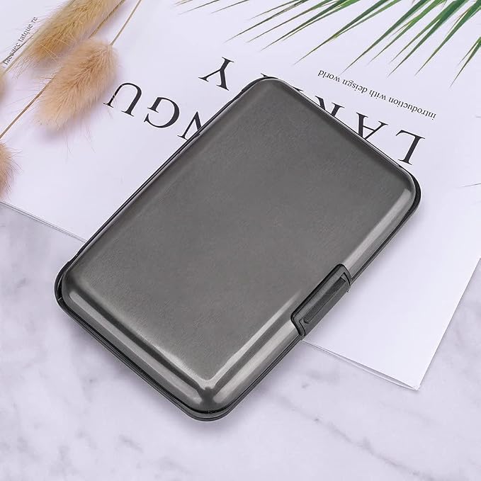 RFID Blocking Credit Card Protector Case Holder Wallet for Men Women | RFID Blocking Credit Card Protector Aluminum ID Case Hard Shell Business Card Holders Metal Wallet for Men or Women - Image 7