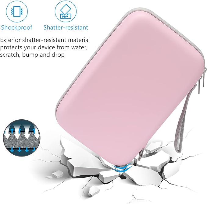 ProCase Hard Travel Electronic Organizer Case for MacBook Power Adapter Chargers Cables Power Bank Apple Magic Mouse Apple Pencil USB Flash Disk SD Card Small Portable Accessories Bag - Image 4
