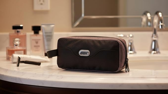 GOX Travel Toiletry Bag Dopp Kit Case for Men Multifunction Packing Organizer Pouch(Black) - Image 2