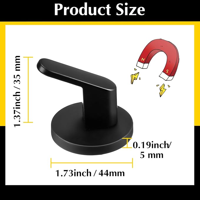 Kanayu 4 Pcs Magnetic Hooks Heavy Duty Magnetic Wreath Hanger, Magnet Tool Holder Garage Storage Tool Organizer Hanger for Refrigerator Kitchen Doors - Image 2