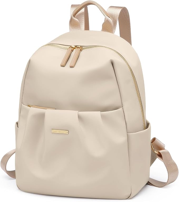 Small Backpack for Women, Cute Backpack Casual Work Daypack Purse for College Travel, fit 9.7 Inch, Apricot by GOLFQUALITY