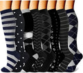 CHARMKING Compression Socks for Women & Men Circulation (8 Pairs) 15-20 mmHg Best Calf Socks Support for Athletic Cycling by CHARMKING