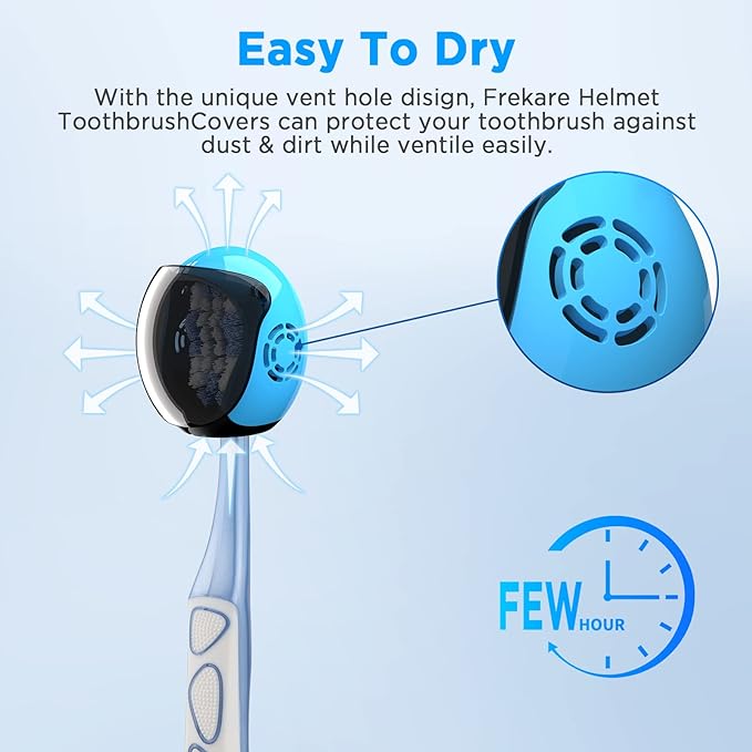 Frekare Toothbrush Covers Caps Brush Pod Case Protector For Travel 4 pack | Toothbrush Case Protector Fits Most Manual and Electric Tooth Brushes For Bathrooms Household - Image 3