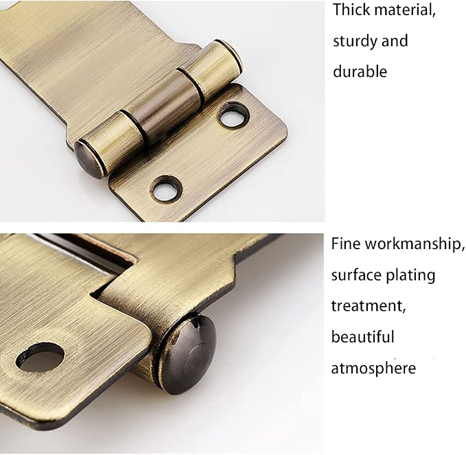 2 Packs Keyed Hasp Locks Twist Knob Keyed Locking Hasp for Small Doors, Cabinets and More,Stainless Steel Steel, Hasp Lock Catch Latch Safety Lock Door Lock with Keys (3inch, Bronze) - Image 5