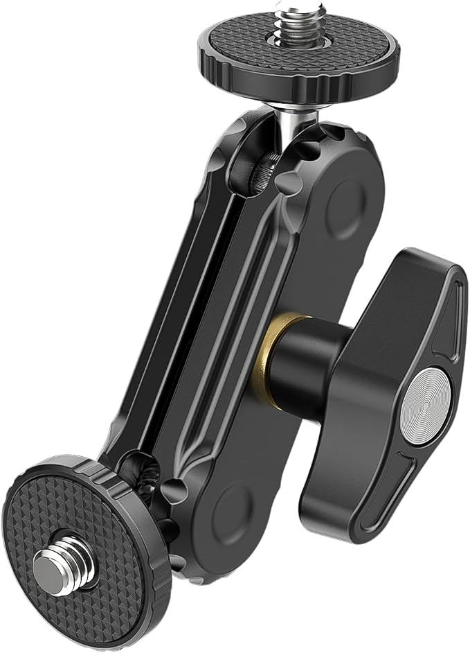 ULANZI Magic Arm with Double Ballhead 1/4" Screw, Compatible with Universal | Monitor Mount for Camera, Video Shooting Photography Accessories Microphone Fill Light Bracket by ulanzi
