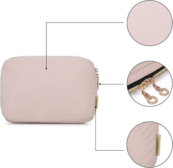 BAGSMART Large Electronics Travel Organizer Case for Women, Pink | Travel Essentials, Cord Organizer, Cable Organizer Bag, Travel Accessories for Women - Image 5
