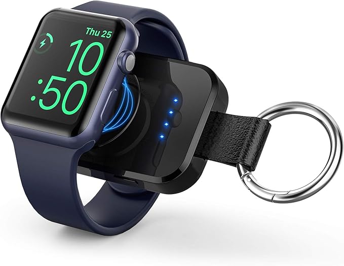 Portable Wireless Charger for Apple Watch,Travel Magnetic iWatch Power Bank | Compact Smart Charging, 1000mAh Battery, On The Go, Keychain Accessories, for iWatch Series 11/10/9/8/7/6/5/4/3/2/SE/Ultra by iVALUX