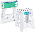 Dyforce Folding Step Stool 16 Inch,400lbs Foldable Step Stool for Adults | Step Stool Foldable White,Non-Slip Plastic Stepping Stool with Carry Handle,Lightweight for Bathroom Kitchen Bedroom Garden by DyforceHomeDecorCOLTD