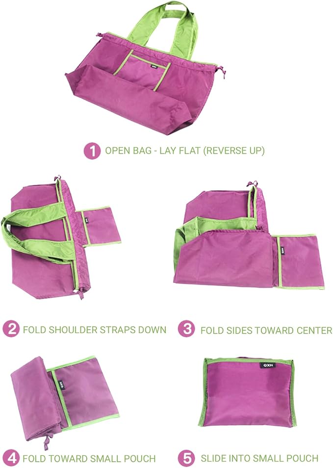 Everyday Reusable Grocery Bag, Lightweight Foldable Tote with Comfortable Handle for Daily Errand, Travel, Car Use - Image 6