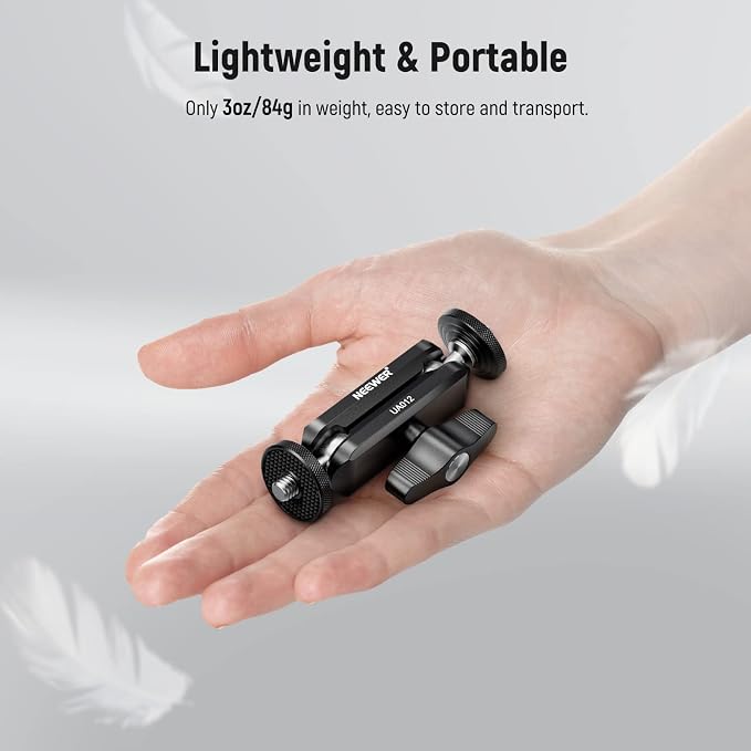 NEEWER Flexible Articulating Magic Arm with Dual Ball Heads, CNC Machined Aluminum Alloy with 1/4" Screws&Holes for Camera Monitor, LED Light, Microphone, Tripod, Compatible with SmallRig Cage, UA012 - Image 5