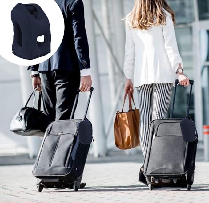 Inflatable Travel Pillow for Airplane, Inflatable Neck Air Pillow for Sleeping(Blue) - Image 8