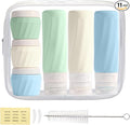 11 Pack Travel Bottles for Toiletries, TSA Approved 3oz Leak Proof Refillable Silicone Squeezable Containers Kit for Shampoo Lotion Conditioner with Toiletry Bag by Xictuwey