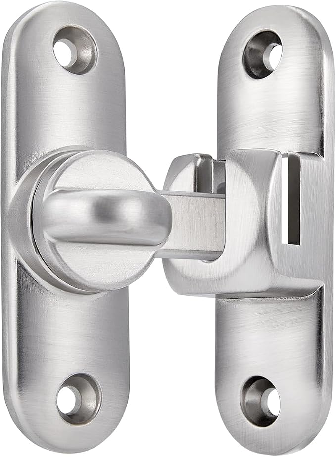 3 Pcs Silvery 90/180 Degree Sliding Door Latches,Zinc Alloy Flip Latch | Barn Door Latch,Cabinet Lock,Right Angle Door Lock,for bedroom,cabinet,drawer,Gardens,Wine Cabinet,garage,window,Pet Cage - Image 7
