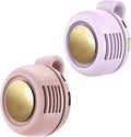 Portable Clip-On Fan, Mini USB Rechargeable 360° Rotatable Fan, Personal Fan 3-Speed Silent Mini Bladeless Fans (2 pack（Pink and Purple）) by Ahuccf