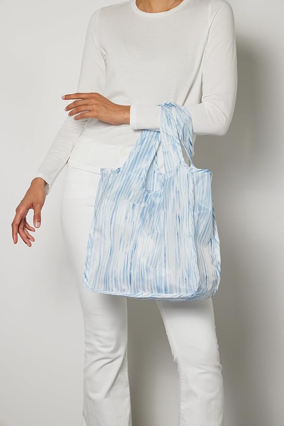 Pure Sage Reusable Grocery Bag - Stylish Shopping Bags for Groceries - Foldable Tote Bag - Image 2
