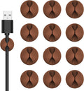 12PCS Coffee Adhesive Cable Clips Cord Organizer for Wire Management | Residue-Free Strong Adhesive, No-Drill Install, For Charger Headphone Cords, Home Office Desk Car Nightstand, Wire Organizer by Flezoo