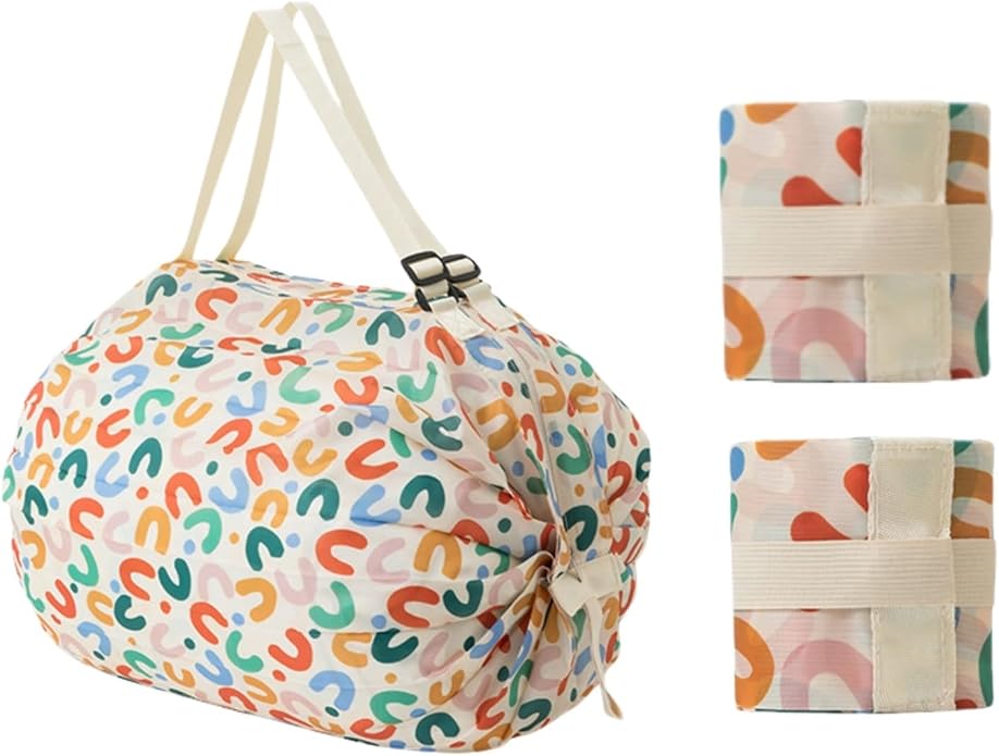 2PCS Travel Shoulder Bag Reusable Grocery Bags Foldable Shopping Bags Waterproof Pouch Bags Sports handbag by SUSOYAOCHEN