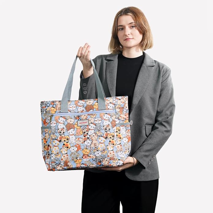 GAENMESN Women's Lightweight Waterproof Tote Bag Durable Designer Handbag with Zipper Travel Commute Everyday Use - Image 2