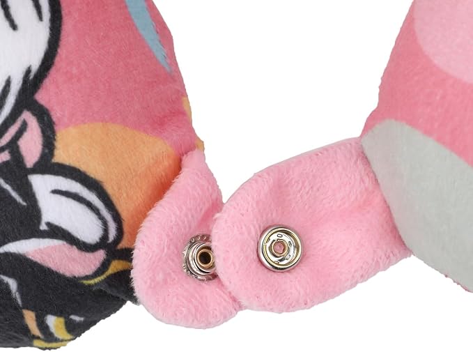 Bioworld Minnie Mouse Kids Travel Set with Neck Pillow Eye Mask and Luggage Tag - Disney Magic on the Go! - Image 3