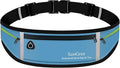 SooGree Slim Running Belt Sport Fanny Pack for Women Men,Reflective Waist Pack Runner Pouch Belt, Zipper Waterproof Running Phone Holder Jogging Pouch for Phone Money (GSP8806 Blue) by SooGree